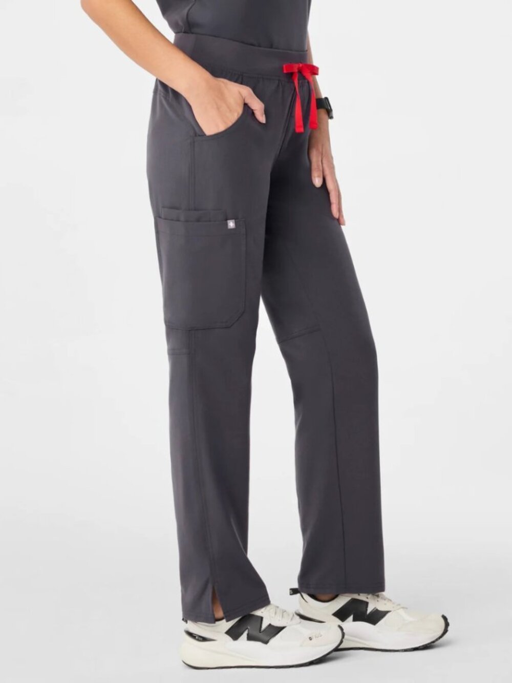 Figs Kade Grey Cargo Scrub Pants Size XL Short